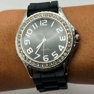 Black Crystal Men's Watch
